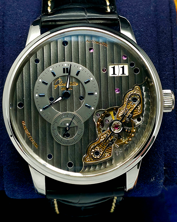 2024 Glashütte Original PanoMaticInverse 42MM Silver Dial Leather Strap (1-91-02-02-02-30)