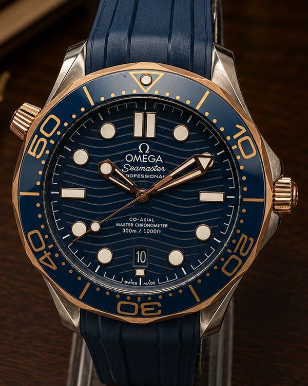 2024 Omega Seamaster Diver 300M 42MM Blue Dial Rubber Strap (210.22.42.20.03.002)