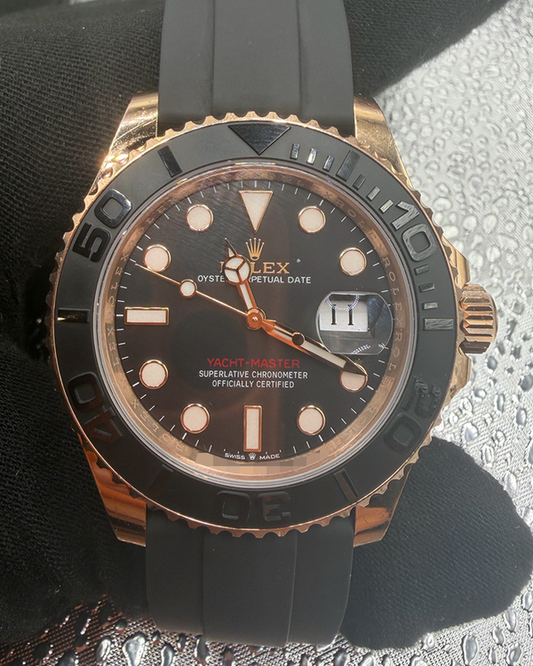 2024 Rolex Yacht-Master 40MM Black Dial Rubber Strap (126655)