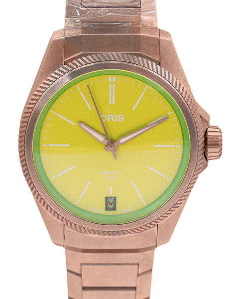 Oris ProPilot X Kermit Edition 39MM Green Dial Titanium Bracelet