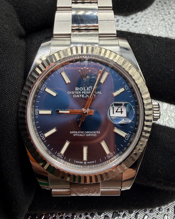 2021 Rolex Datejust 41MM Blue Dial Oyster Bracelet (126334)
