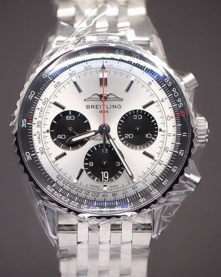 2023 Breitling Navitimer B01 Chronograph 43MM Silver Dial Steel Bracelet (AB0138241G1A1)