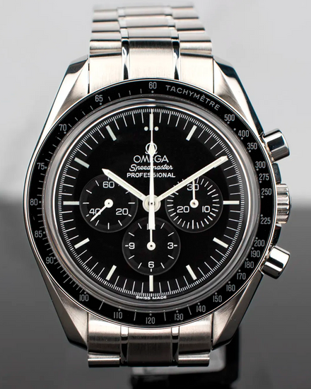 2004 Omega Speedmaster Professional Moonwatch "Sapphire Sandwich" 42MM Black Dial Steel Bracelet (3573.50.00)