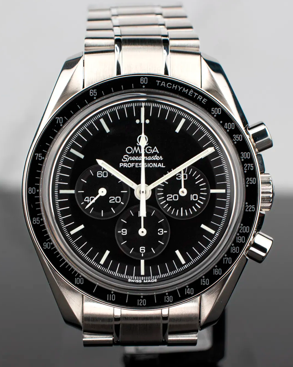 2004 Omega Speedmaster Professional Moonwatch "Sapphire Sandwich" 42MM Black Dial Steel Bracelet (3573.50.00)