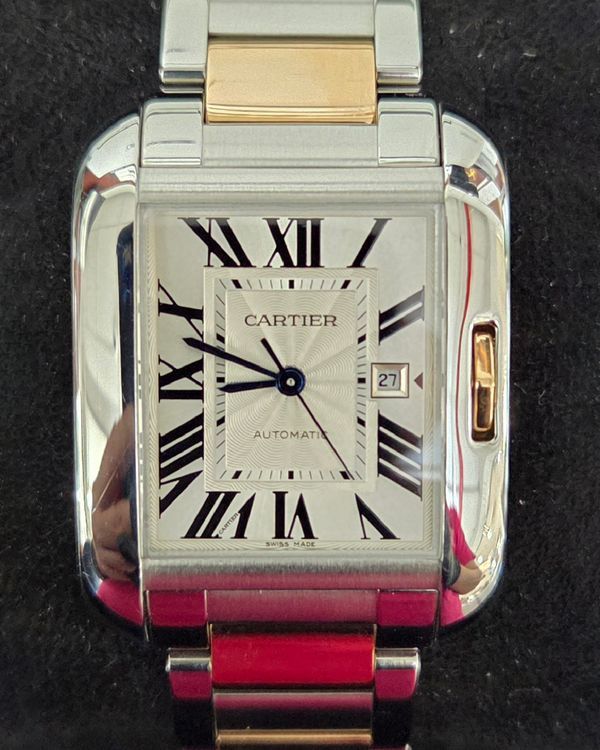 Cartier Tank Anglaise 37MM Silver Dial Two-Tone Bracelet (W5310006)