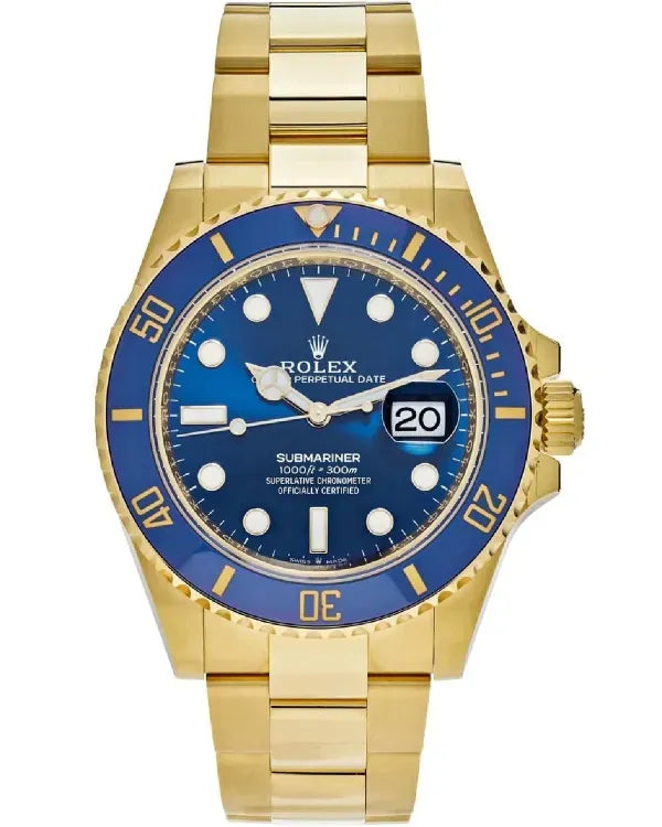 Rolex Submariner (2023 Rolex Submariner Date "Bluesy" 41MM Blue Dial Yellow Gold Oyster Bracelet (126618LB))