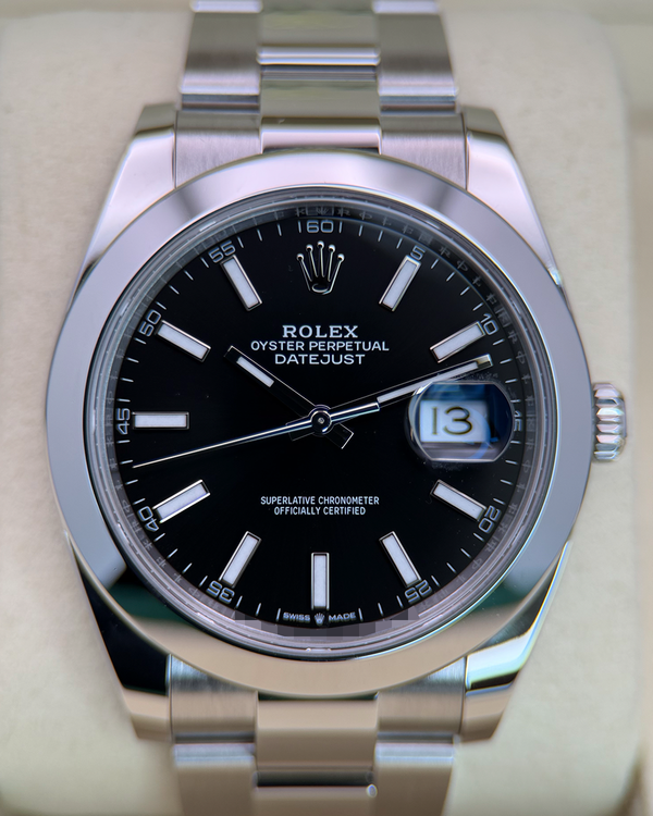 2025 Rolex Datejust 41MM Black Dial Oyster Bracelet (126300)