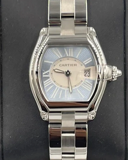 Cartier Roadster 38MM Silver Dial Steel Bracelet (W62053V3)