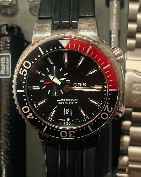 Oris Divers Regulateur "Der Meistertaucher" 44MM Black Dial Rubber Strap (01 649 7541 7164-Set)