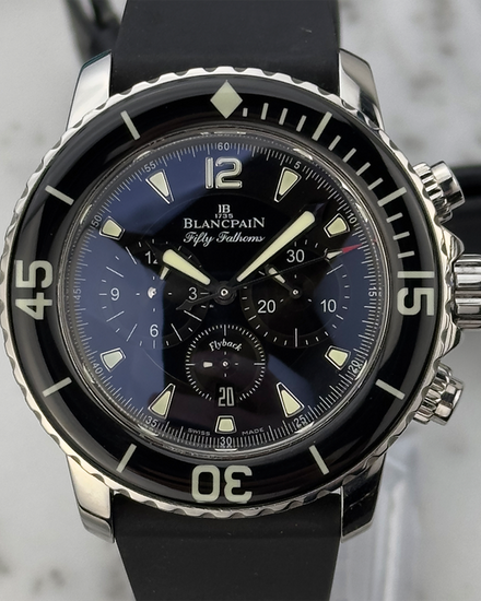 Blancpain Fifty Fathoms Chronographe Flyback 45MM Black Dial Rubber Strap (5085F 1130 52A)