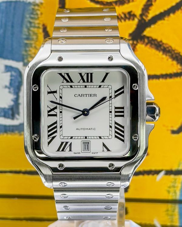 2024 Cartier Santos De Cartier 39.8MM Silver Dial Steel Bracelet (WSSA0018)