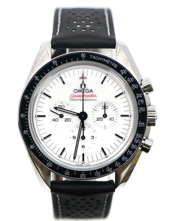 2025 Omega Speedmaster Professional Moonwatch 42MM White Dial Leather Strap (310.32.42.50.04.002)