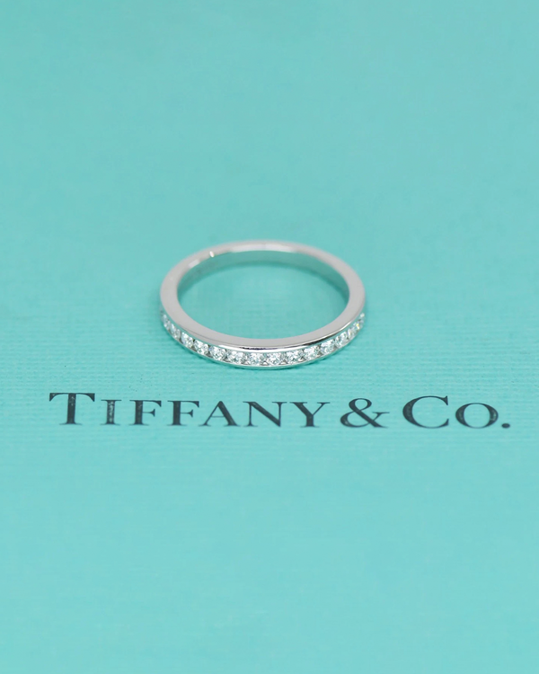 Tiffany & Co. Diamond Platinum Ring Size 5
