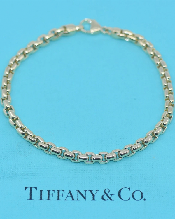 Tiffany & Co. 18K Yellow Gold Box Link Bracelet