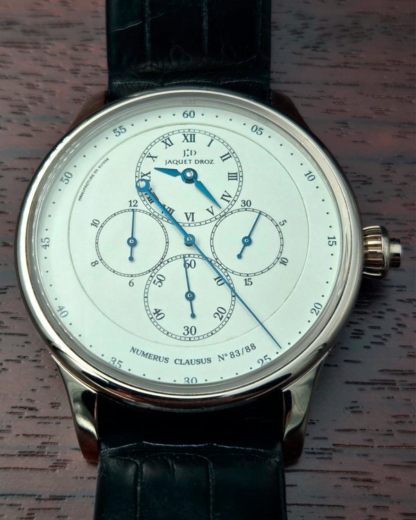 Jaquet Droz Grande Seconde Chronograph 43MM Champagne Dial Leather Strap (J007634202)