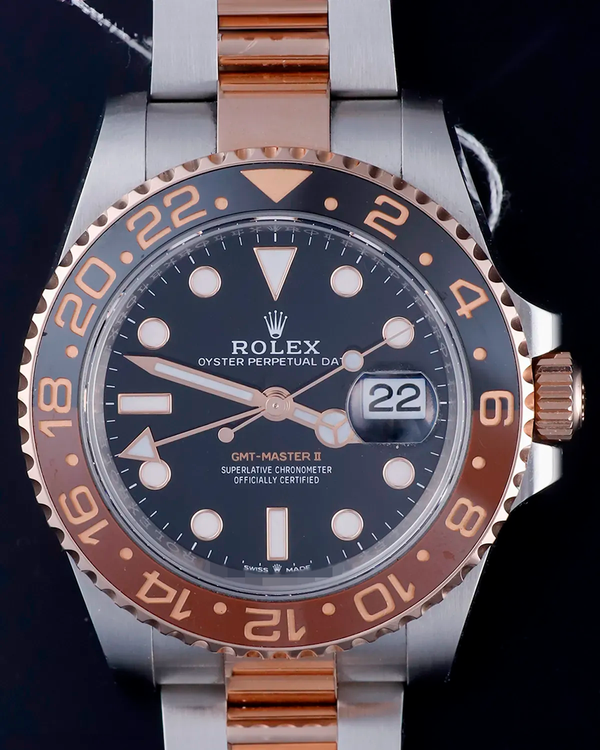 2022 Rolex GMT-Master II "Rootbeer" 40MM Black Dial Two-Tone Oyster Bracelet (126711CHNR)