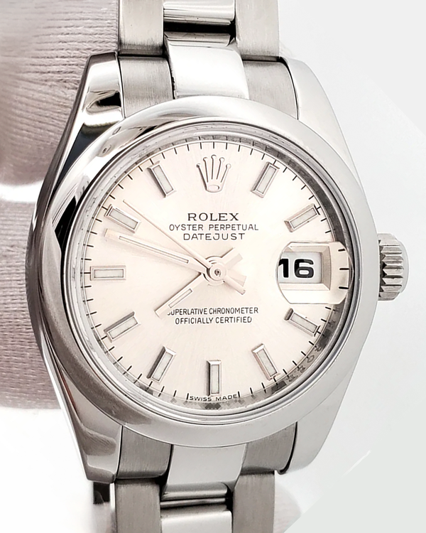 2007 Rolex Lady-Datejust 26MM Silver Dial Oyster Bracelet (179160)
