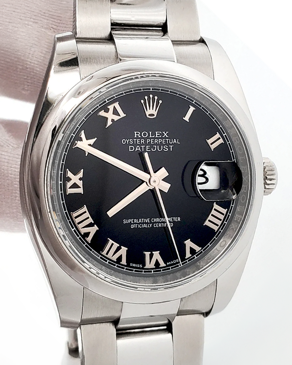 2017 Rolex Datejust 36MM Black Dial Oyster Bracelet (116200)
