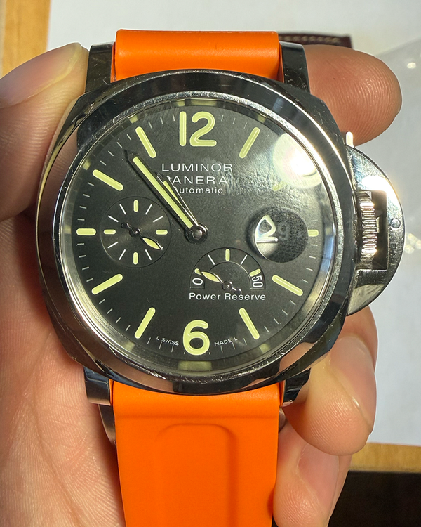 2018 Panerai Luminor Chronograph 44MM Black Dial Rubber Strap (OP7089)