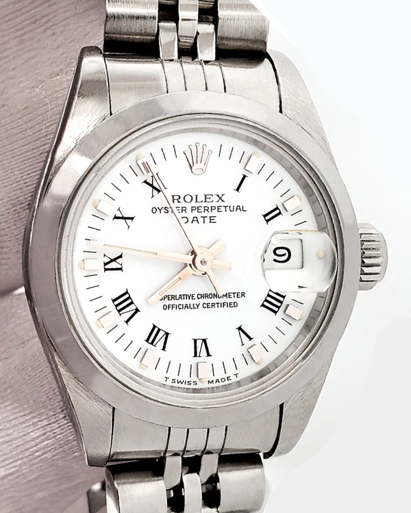 1994 Rolex Oyster Perpetual Lady Date 26MM White Dial Jubilee Bracelet (69160)