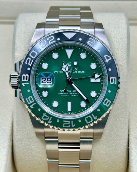 2026 Rolex GMT-Master II 40MM Green Dial White Gold Oyster Bracelet (126729VTNR)