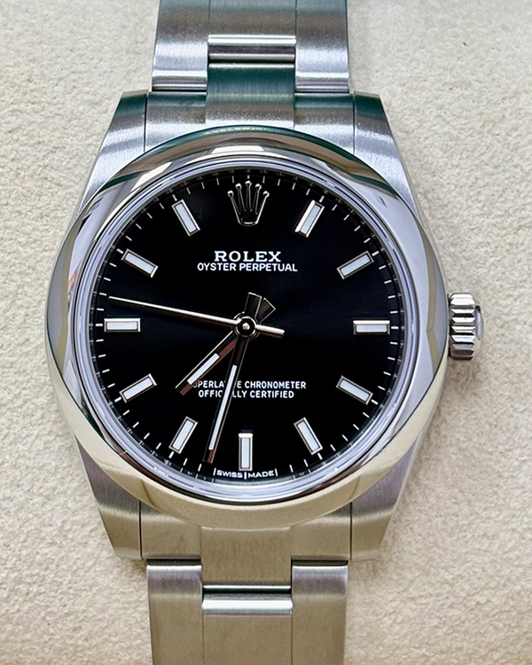 2018 Rolex Oyster Perpetual 31MM Black Dial Oyster Bracelet (177200)
