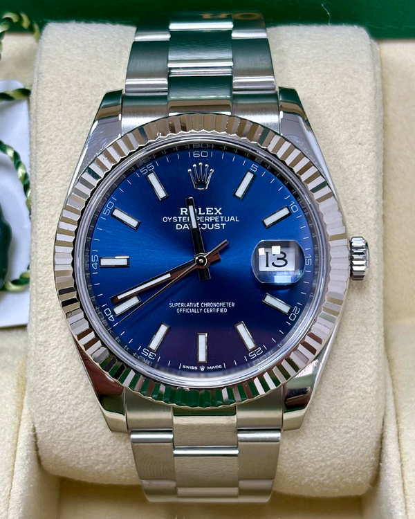 2020 Rolex Datejust 41MM Blue Dial Oyster Bracelet (126334)