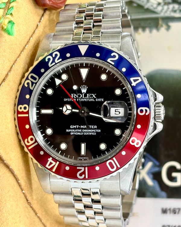 Rolex GMT-Master "Pepsi" 40MM Black Dial Jubilee Bracelet (16750)