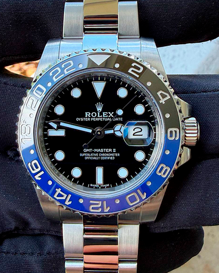 2017 Rolex GMT-Master II "Batman" 40MM Black Dial Oyster Bracelet (116710BLNR)