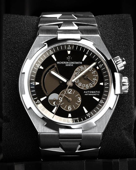 2017 Vacheron Constantin Overseas Dual Time 42MM Black Dial Steel Bracelet (47450/B01A-9227)