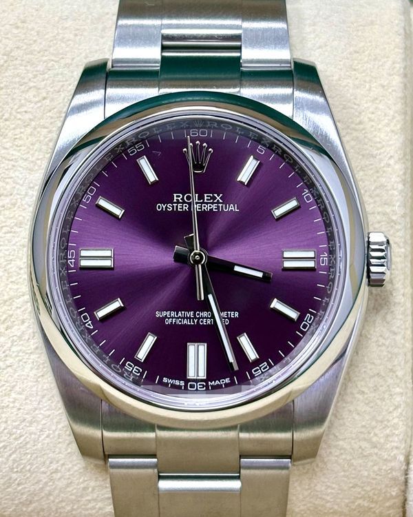 2019 Rolex Oyster Perpetual 36mm Grape Dial Oyster Bracelet (116000)