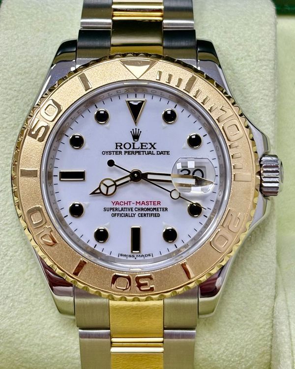 2008 Rolex Yacht-Master 40MM White Dial Two-Tone Oyster Bracelet  (16623)