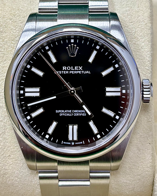 Rolex Oyster Perpetual 41MM Black Dial Oyster Bracelet (124300)