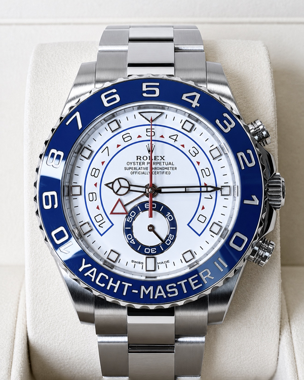 No Reserve - 2024 Rolex Yacht-Master II 44mm White Dial Oyster Bracelet (116680)