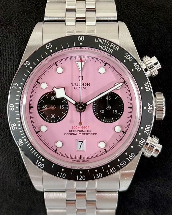 2024 Tudor Black Bay Chrono "Flamingo" 41MM Pink Dial Steel Bracelet (79360N)