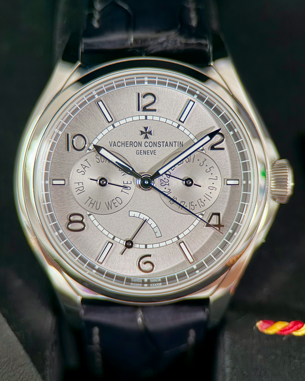 2020 Vacheron Constantin Fiftysix Day-Date 40MM Silver Dial Crocodile Skin Leather Strap (4400E/000A-B437)