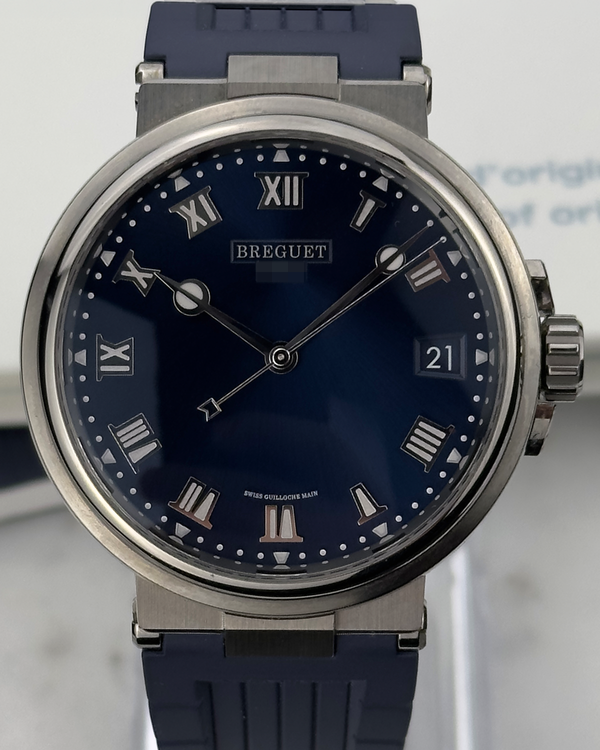 2024 Breguet Marine 40MM Blue Dial Rubber Strap (5517TI/Y1/5ZU)