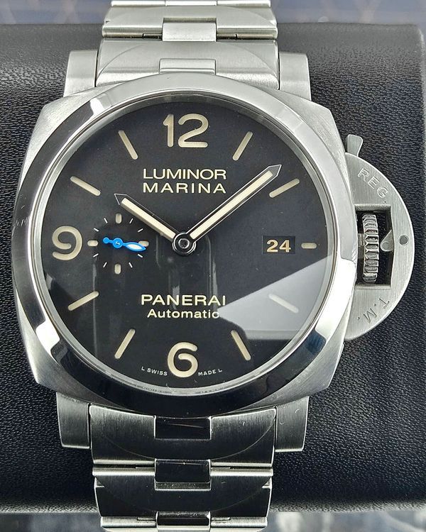2019 Panerai Luminor Marina 3 Days 44MM Black Dial Steel Bracelet (PAM00723)