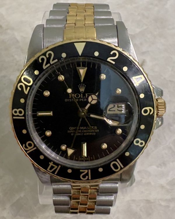 1985 Rolex GMT-Master 40MM Black Dial Two-Tone Oyster Bracelet (16753)