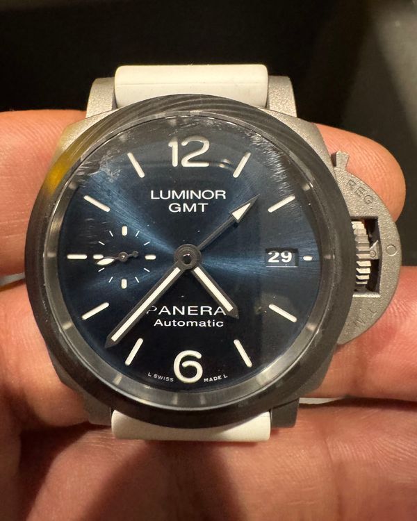 2021 Panerai Luminor GMT 42MM Blue Dial Aftermarket Rubber Strap (PAM01279)
