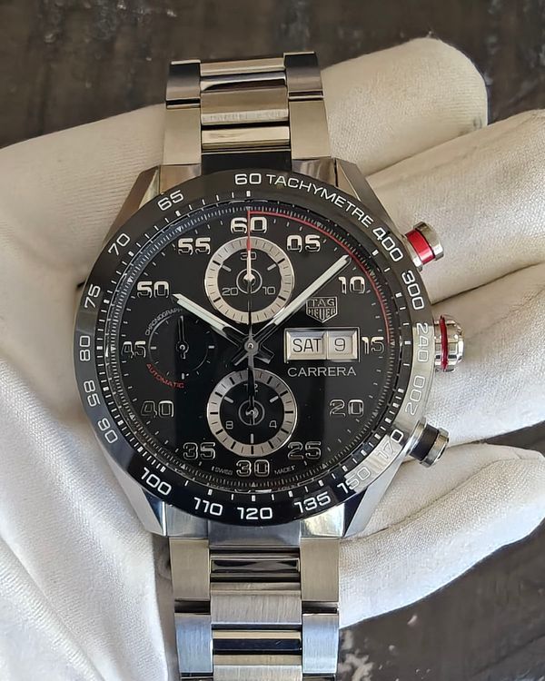 2026 TAG Heuer Carrera 44mm Black Dial Steel Bracelet (CBN2A1AA.BA0643)