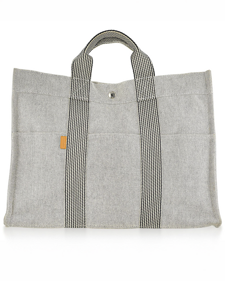 Hermès Fourre Tout MM Tote Bag 17 x 13 x 4IN Canvas Silver-Tone Hardware Textile Strap (MM Tote Bag)