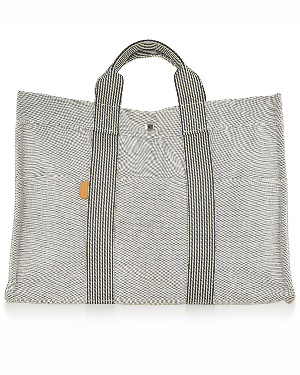 Hermès Fourre Tout MM Tote Bag 17 x 13 x 4IN Canvas Silver-Tone Hardware Textile Strap (MM Tote Bag)