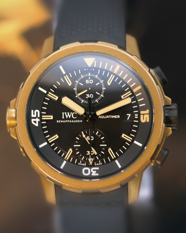 2019 IWC Schaffhausen Aquatimer "Expedition Charles Darwin" S.E. 44MM Black Dial Rubber Strap (IW379503)