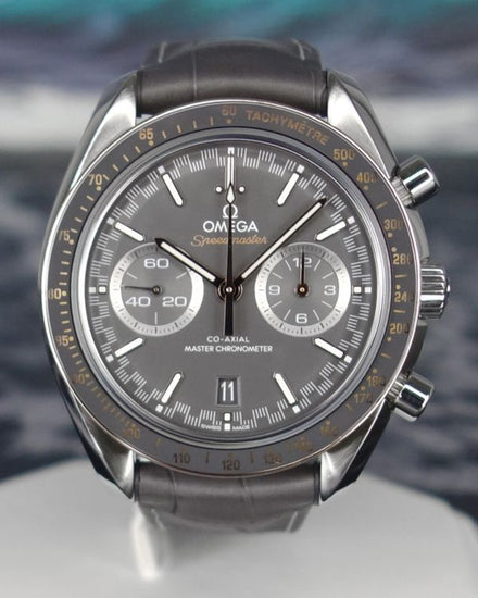 2024 Omega Speedmaster Racing 44.25MM Grey Dial Leather Strap (329.23.44.51.06.001)