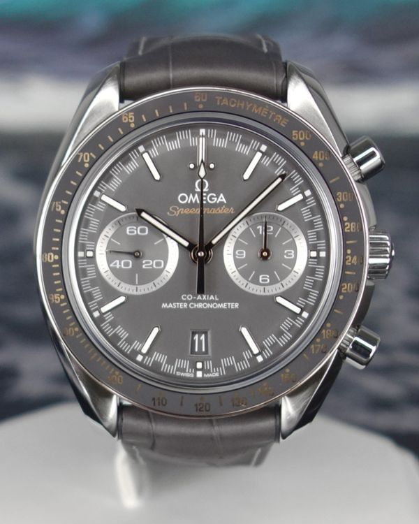2024 Omega Speedmaster Racing 44.25MM Grey Dial Leather Strap (329.23.44.51.06.001)