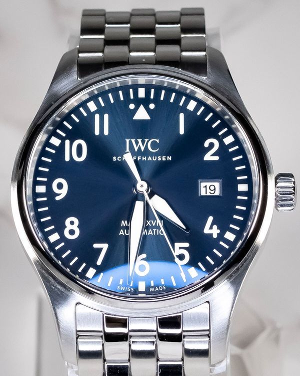 2020 IWC Schaffhausen Pilot Mark XVIII "Le Petit Prince" 40MM Blue Dial Steel Bracelet (IW327016)