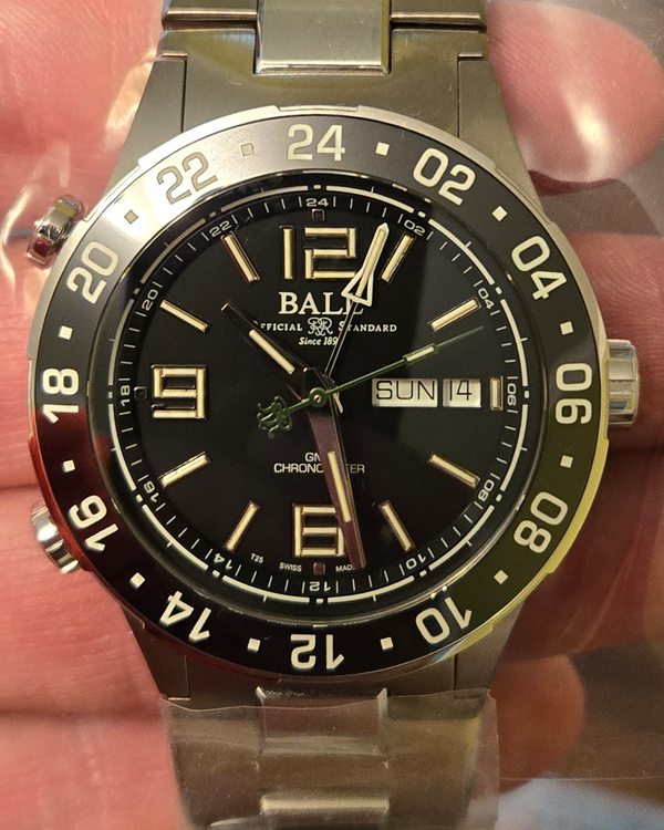 2026 Ball Roadmaster Marine GMT L.E. 40MM Black Dial Titanium Bracelet (DG3000A-S14CJ-BK)