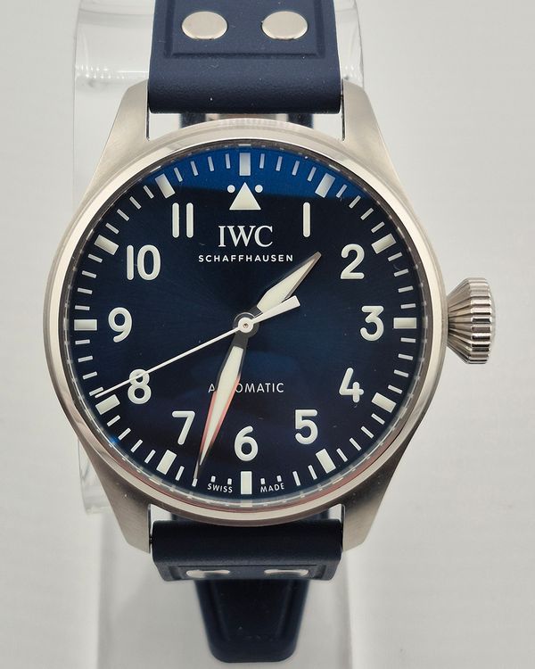 No Reserve -2022 IWC Schaffhausen Pilot Big Pilot 43MM Blue Dial Leather Strap (IW329303)