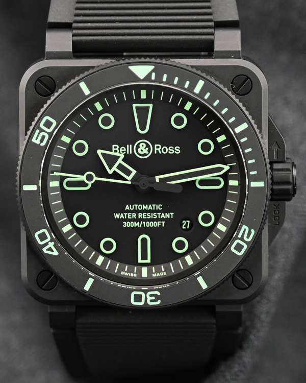 2025 Bell & Ross BR 03 42MM Black Dial Rubber Strap (BR03A-D-OL-CE/SRB)